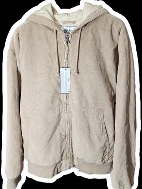 Alpine Design Women's Corduroy Quilted Full Zip Hoodie.  Size Medium